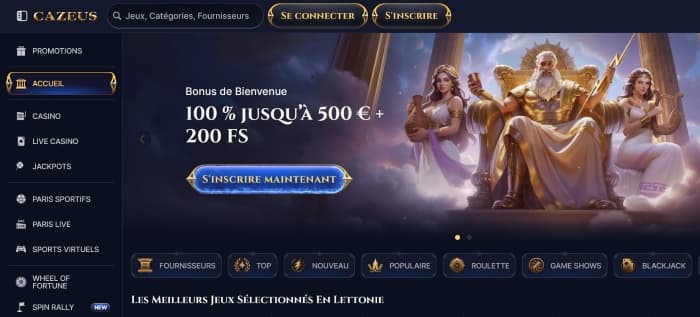 Cazeus Casino - Aperçu