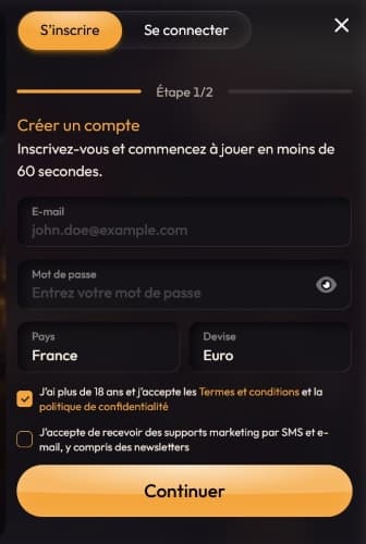 Les étapes d’inscription détaillées