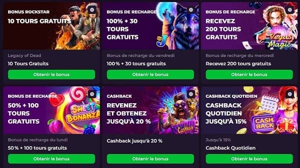 bonus rockstar casino