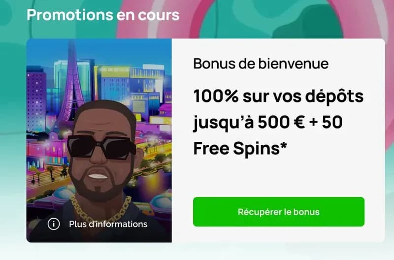 Bonus de bienvenue MillionZ