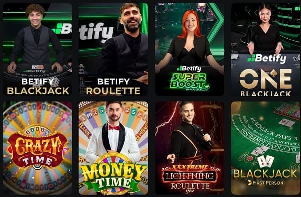 jeux live betify