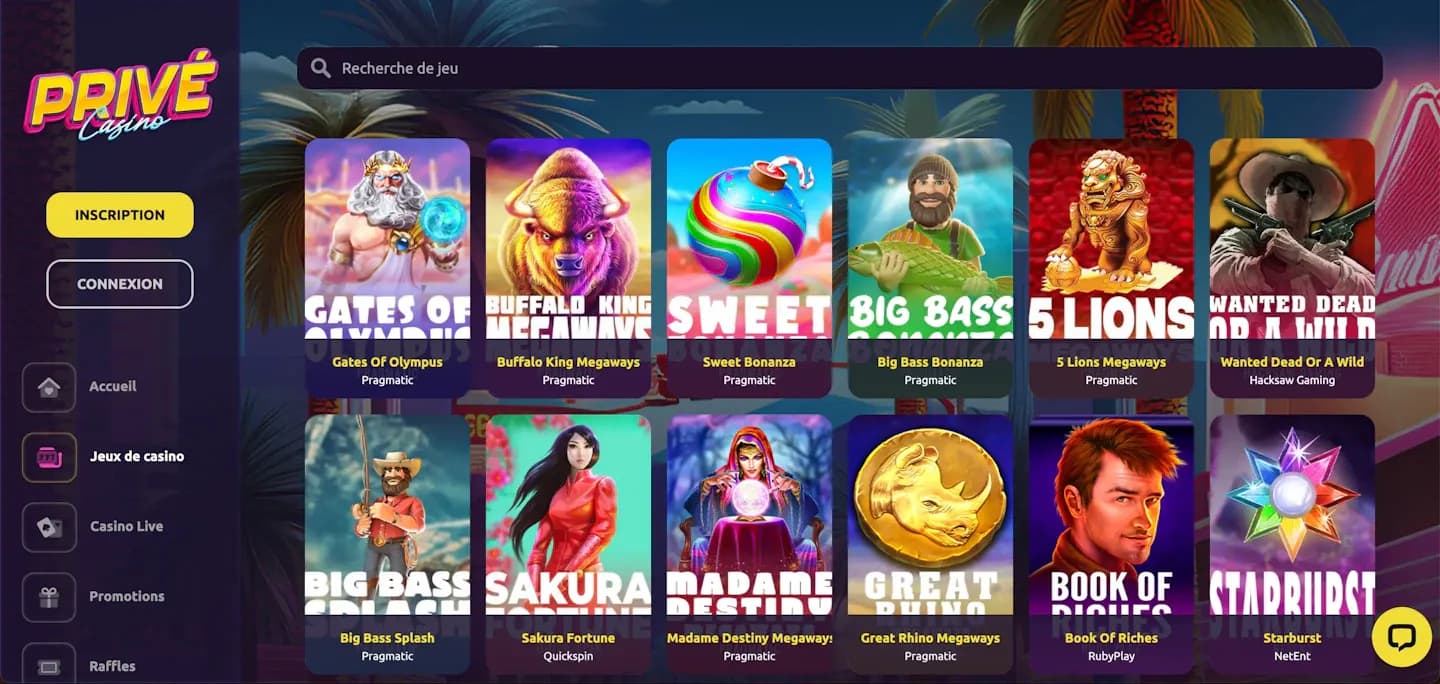 Machine à sous Casino Privé