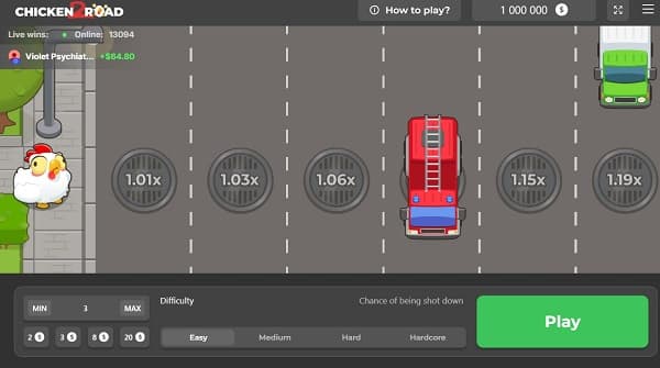 mini jeu chicken road