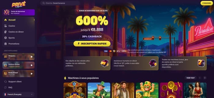 Prive Casino - Aperçu