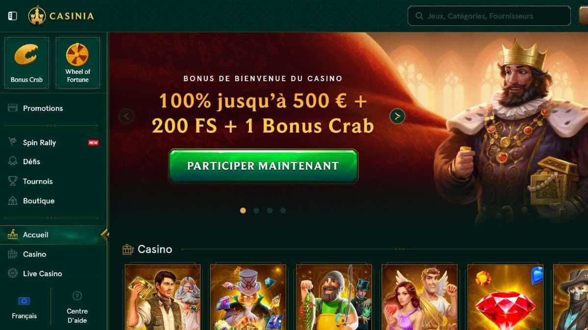 Casinia Casino - Aperçu