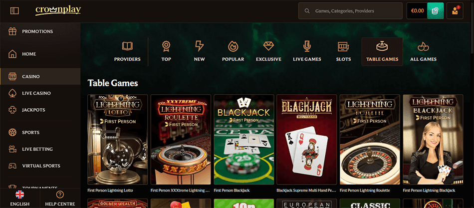 Jeux de table Crownplay