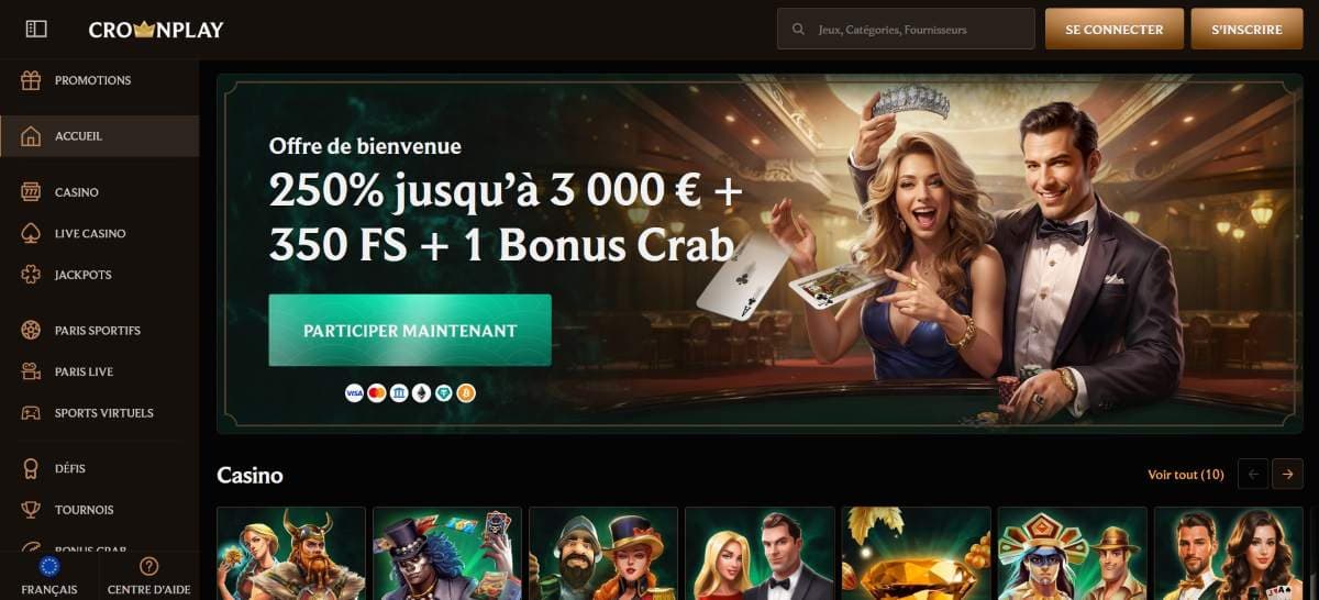 CrownPlay Casino - Aperçu
