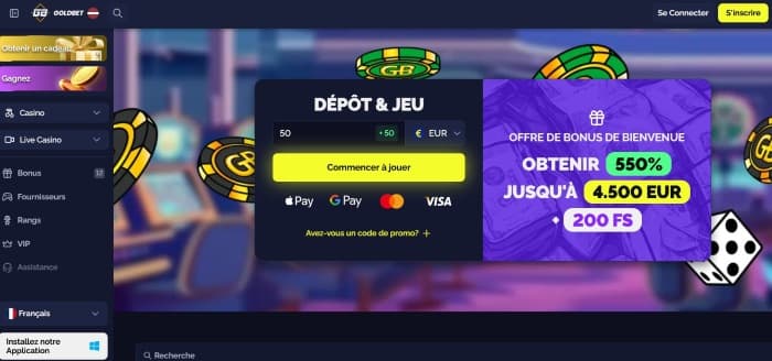 Goldbet Casino - Aperçu