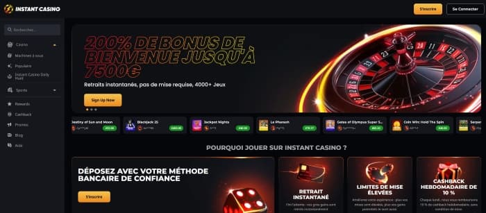 Instant Casino - Aperçu