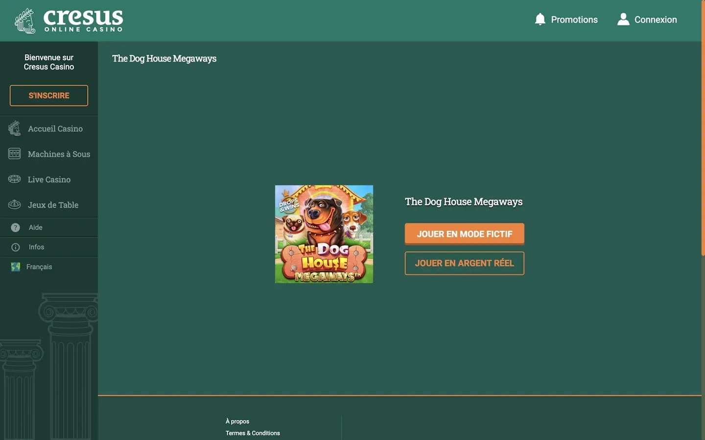 Jeu gratuit Cresus Casino