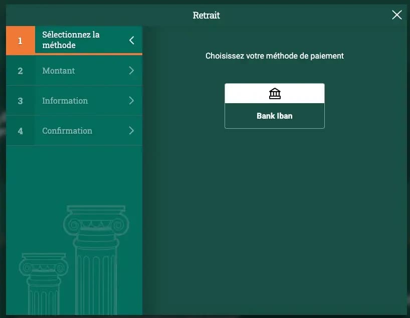 Retrait Cresus Casino