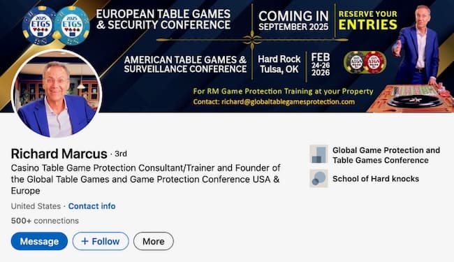 Richard Marcus, consultant dans le domaine de la protection des jeux