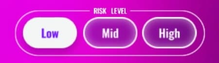Ensuite, il faut sélectionner le niveau de risque.