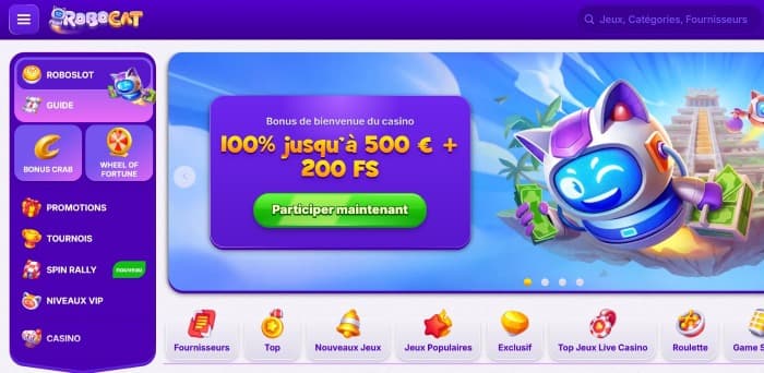 Robocat Casino - Aperçu