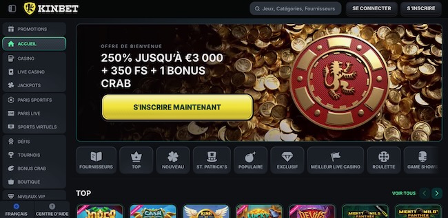 Kinbet est un des casinos qui paye le plus en 2025